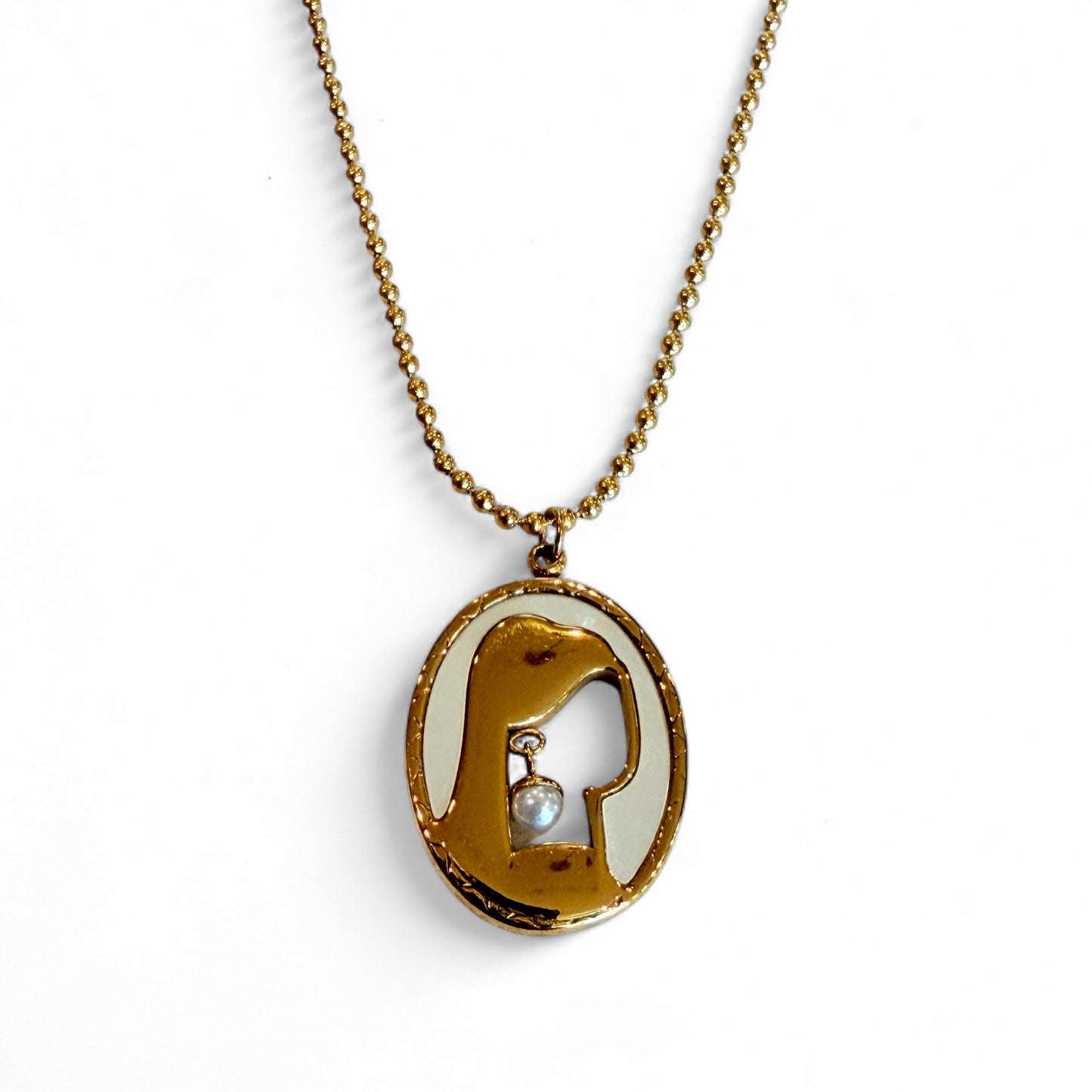 Girl With The Pearl Earring Pendant Necklace