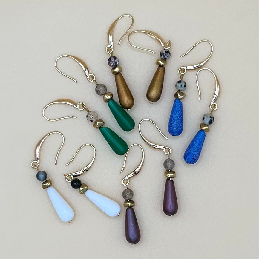 Stone Drip Earrings