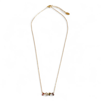 Multi-Color CZ Bar Necklace