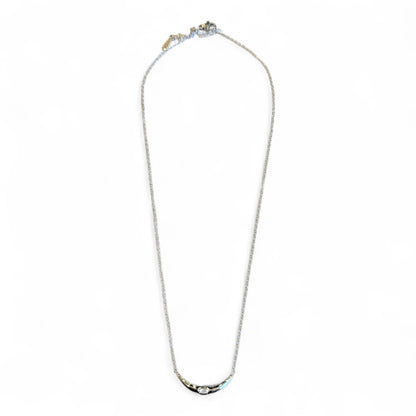 Crescent Quartz Bar Necklace