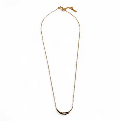Crescent Quartz Bar Necklace
