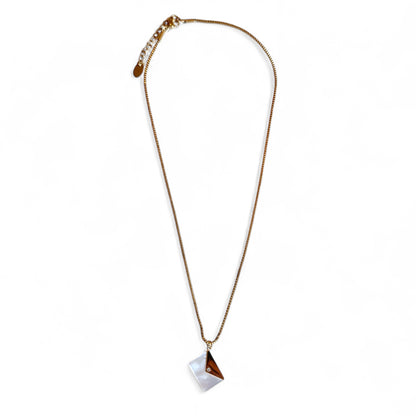 Mother of Pearl Envelope Pendant Necklace