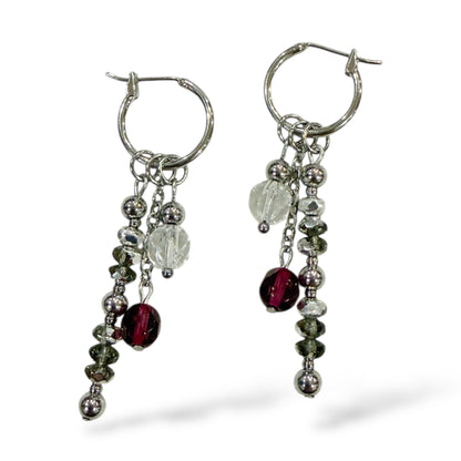 Arrow Layered Charm Mini Hoops