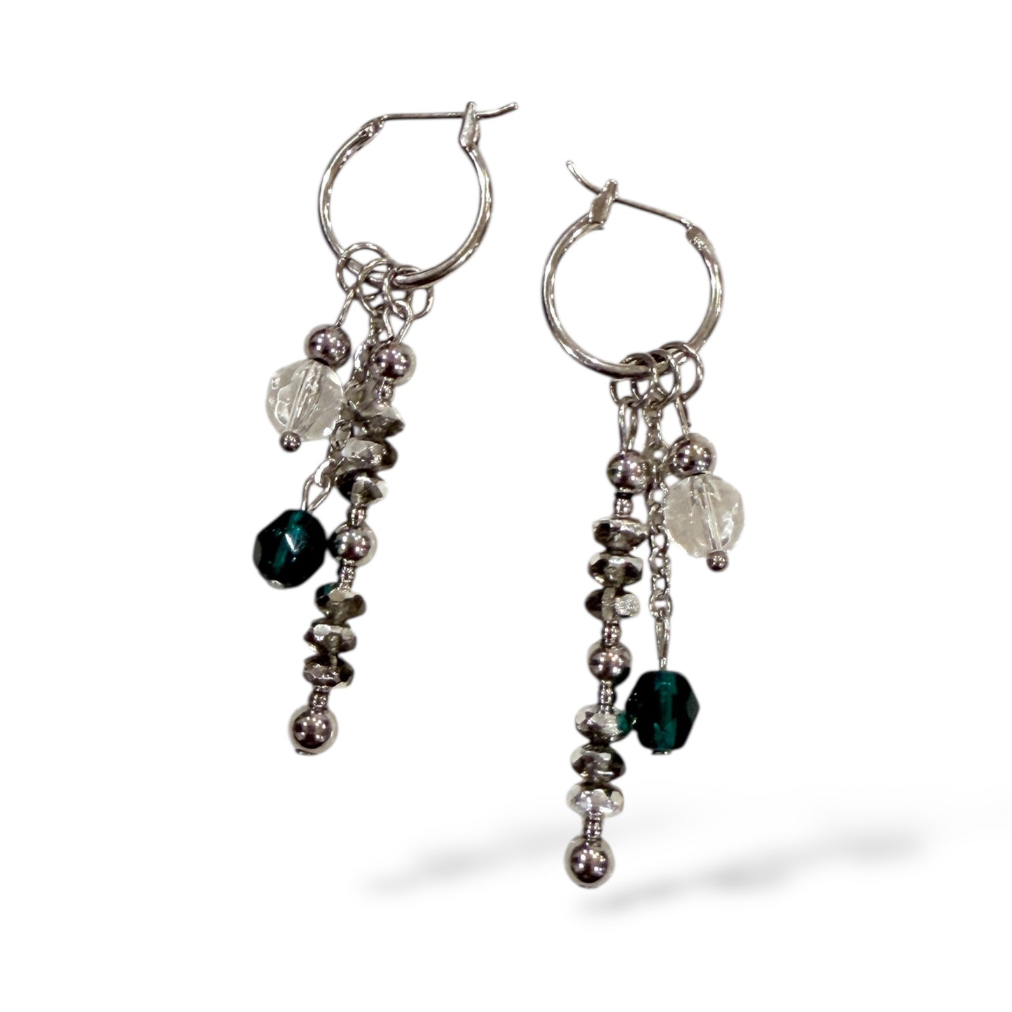 Arrow Layered Charm Mini Hoops