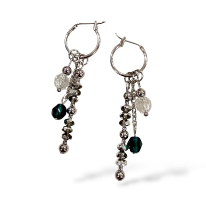 Arrow Layered Charm Mini Hoops