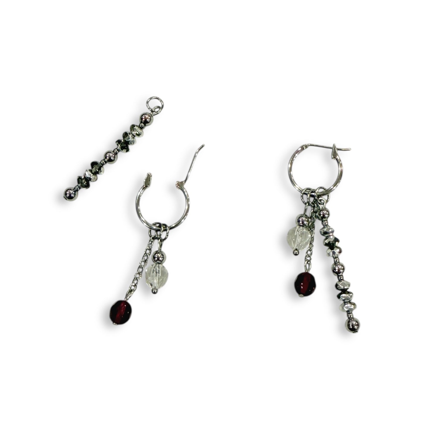 Arrow Layered Charm Mini Hoops