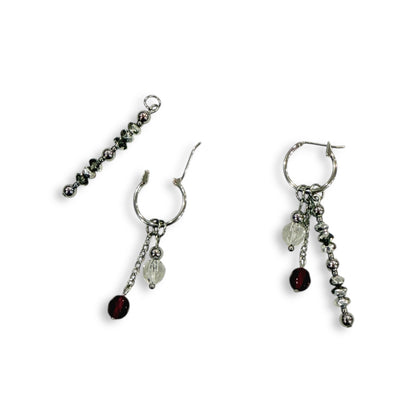 Arrow Layered Charm Mini Hoops