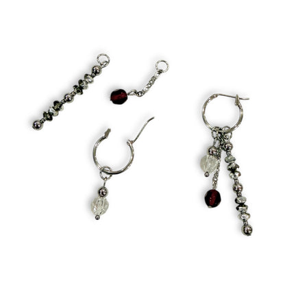 Arrow Layered Charm Mini Hoops