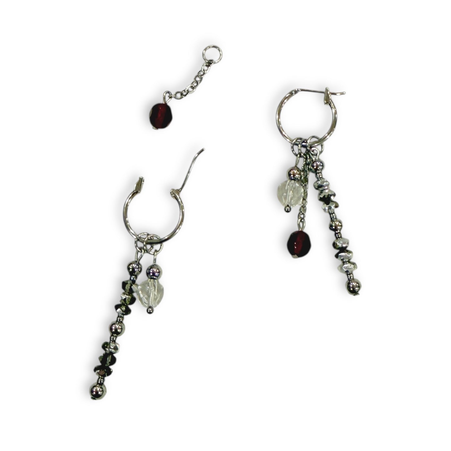 Arrow Layered Charm Mini Hoops