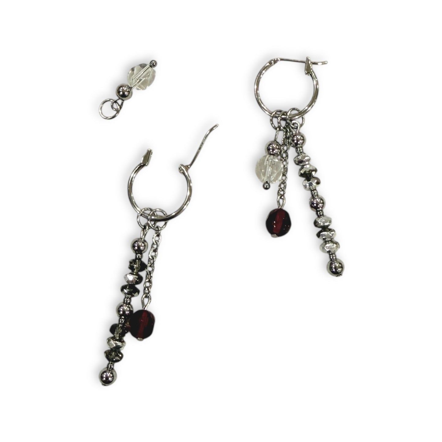 Arrow Layered Charm Mini Hoops