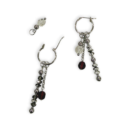 Arrow Layered Charm Mini Hoops