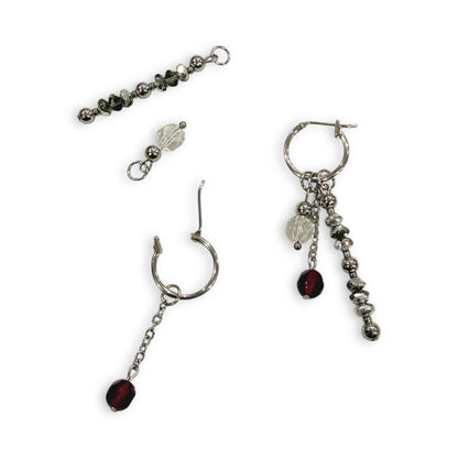 Arrow Layered Charm Mini Hoops