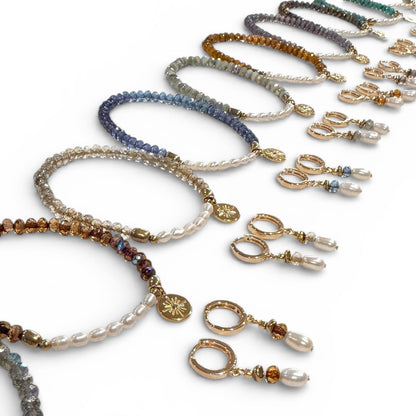 Beachcomber Pearl Earrings - Turquoise