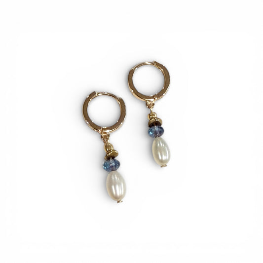 Beachcomber Pearl Earrings - Cerulean
