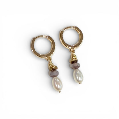 Beachcomber Pearl Earrings - Lavender